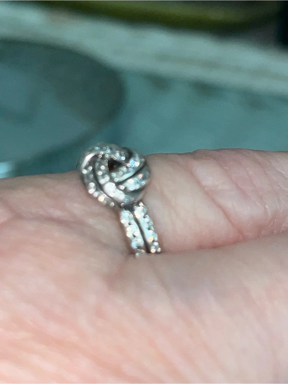 PANDORA Love Knot Ring Sz 5 Authentic